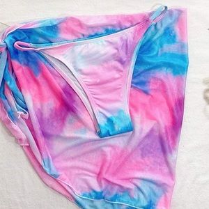 Shein Womens Tie Dye Large Bikini Bottom